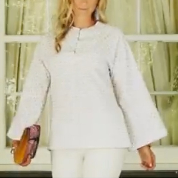 Olivia Joffrey Portola Swiss Dot Cotton Split Neck Tunic - Picture 7 of 7